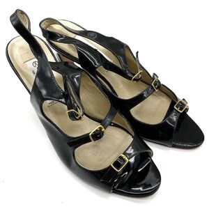 Claudia Ciuti For Giorgio’s 8 M Leather Sole Made In Italy 3” Heel Patent Leathe